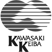 黒に近い灰色の「KAWASAKIKEIBA」のロゴマーク